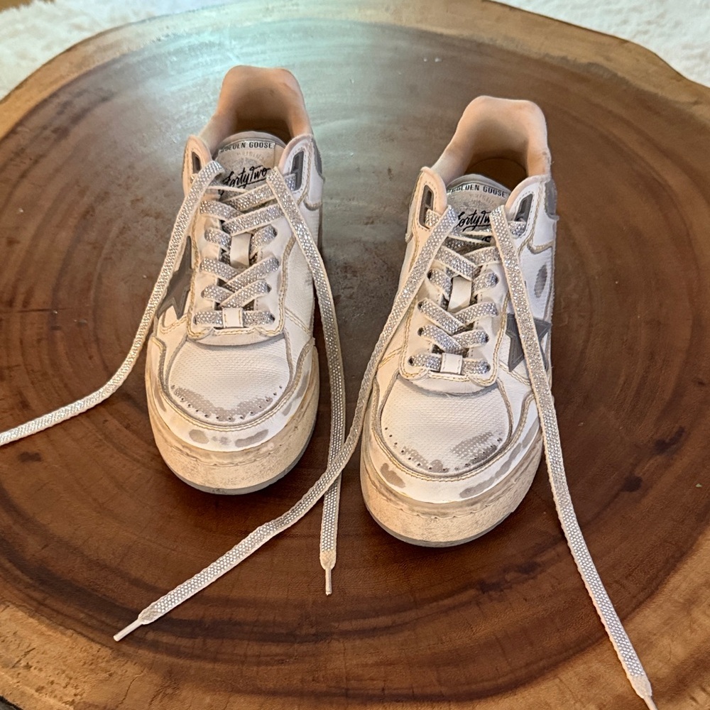 Golden Goose White Leather Sneakers Classic Design